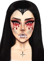 Vampire face jewels sticker