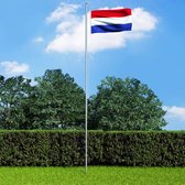 vidaXL Vlag met vlaggenmast Nederland 6,2 m aluminium
