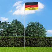 vidaXL Vlag met vlaggenmast Duitsland 6 m aluminium
