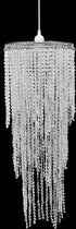Kroonluchter - met kristallen - 26 x 70 cm - Transparant