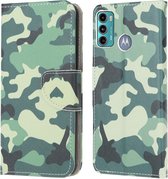 Book Case - Motorola Moto G60 Hoesje - Camouflage