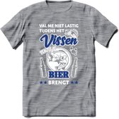 Val Me Niet Lastig Tijdens Het Vissen T-Shirt | Blauw | Grappig Verjaardag Vis Hobby Cadeau Shirt | Dames - Heren - Unisex | Tshirt Hengelsport Kleding Kado - Donker Grijs - Gemale