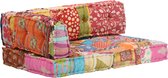 vidaXL Palletbankkussen stof patchwork meerkleurig