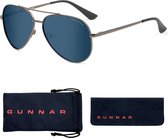 GUNNAR Gaming- en Computerbril - Maverick, Gunmetal Frame, Sun Tint - Blauw Licht Bril, Beeldschermbril, Blue Light Glasses, Leesbril, UV Filter