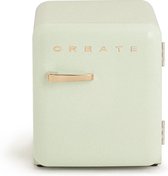 CREATE - Tafelmodel koelkast - Capaciteit 48 L - 1 planken - Handvat Golden - Pastelgroen - RETRO FRIDGE