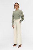 Object Objlisa Mw Wide Pant Noos Broeken & Jumpsuits - Zand