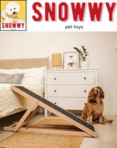 SNOWWY - Huisdier trap - Hondenhelling - Loopplank voor honden en katten - Houten dierenhelling - Pet trappen opvouwbaar met anti slip