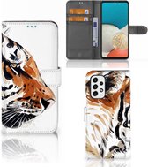 Hoesje met Tekst Geschikt voor Samsung Galaxy A53 Telefoon Hoesje Tiger