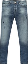 Cars Jeans - Heren Jeans - Lengte 36 - Super Skinny - Damged Look - Stretch - Aron - Dark Used