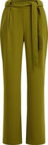 WE Fashion Dames soepelvallende pantalon met strikceintuur