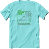 SU-35 Vliegtuig T-Shirt | Unisex leger Kleding | Dames - Heren Straaljager shirt | Army F16 | Grappig bouwpakket Cadeau | - Licht Blauw - M
