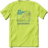 SU-35 Vliegtuig T-Shirt | Unisex leger Kleding | Dames - Heren Straaljager shirt | Army F16 | Grappig bouwpakket Cadeau | - Groen - 3XL