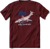 F-101 Vliegtuig T-Shirt | Unisex leger Kleding | Dames - Heren Straaljager shirt | Army F16 | Grappig bouwpakket Cadeau | - Burgundy - S