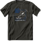 ME-262 Vliegtuig T-Shirt | Unisex leger Kleding | Dames - Heren Straaljager shirt | Army F16 | Grappig bouwpakket Cadeau | - Donker Grijs - XXL