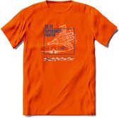 SU-33 Vliegtuig T-Shirt | Unisex leger Kleding | Dames - Heren Straaljager shirt | Army F16 | Grappig bouwpakket Cadeau | - Oranje - XXL