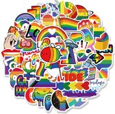 Regenboog LGBTQ+ Stickers - 100 Stuks - Pride Muurstickers - Stickers voor laptop, telefoon, muur, notitieboek, etc.