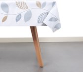 Raved Tafelzeil Bladeren  140 cm x  600 cm - Blauw - PVC - Afwasbaar