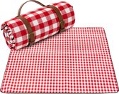 XXL Picknickkleed - Waterdicht Picknickdekken - 200 x 200 cm - Leren houder - Buitenkleed - Strandmat - Picknickmatten