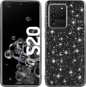 Samsung Galaxy S20 Ultra Hoesje - Mobigear - Glitter Serie - TPU Backcover - Zwart - Hoesje Geschikt Voor Samsung Galaxy S20 Ultra