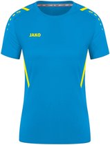 Jako Challenge Shirt Korte Mouw Dames - Jako Blauw / Fluogeel