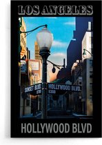 Walljar - Los Angeles Hollywood BLVD - Muurdecoratie - Poster