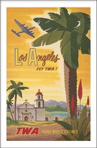 Walljar - Los Angeles TWA - Muurdecoratie - Poster met lijst
