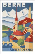 Walljar - Berne - Muurdecoratie - Poster met lijst
