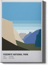 Walljar - Yosemite Valley United States - Muurdecoratie - Canvas schilderij