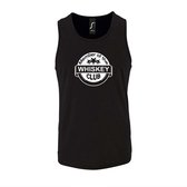 Zwarte Tanktop sportshirt met "Member of the Whiskey club" Print Wit Size XL