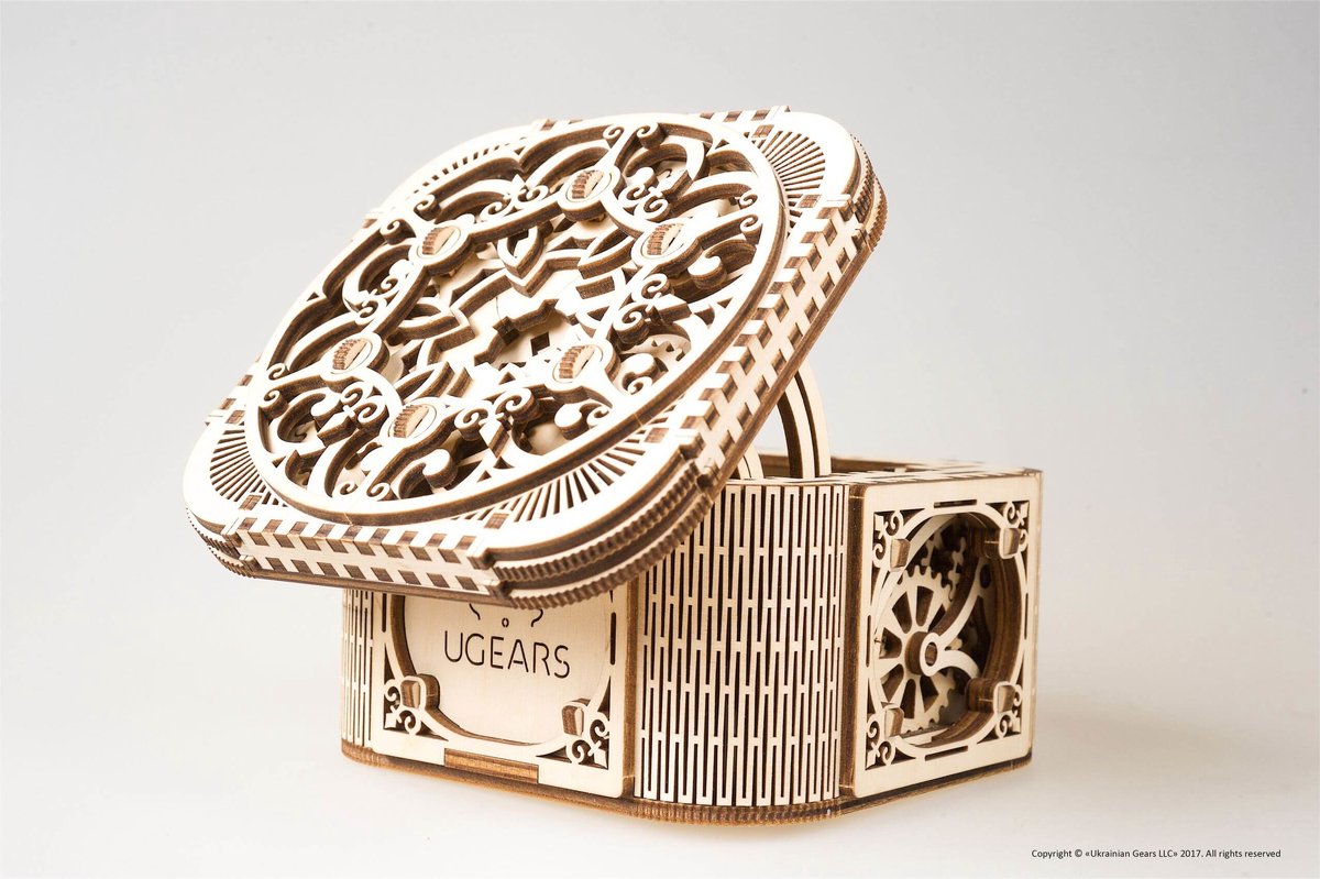 UGEARS Houten 3D Model - Juwelendoosje — afbeelding 9