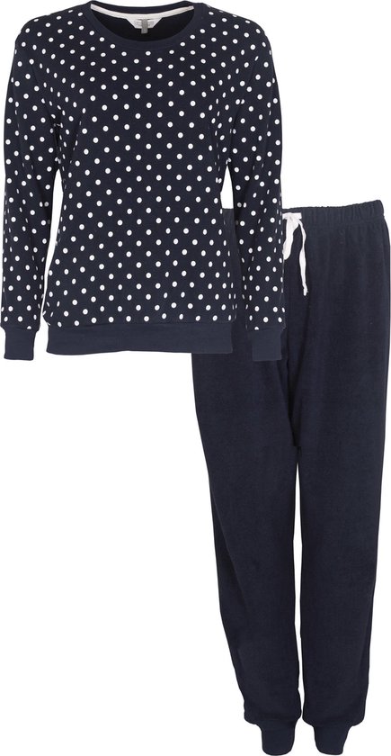 Tenderness Badstof Dames Pyjama Blauw TEPYD2124A - Maten: