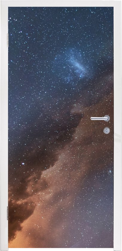 Deursticker Sterren in de ruimte - 95x235 cm - Deurposter