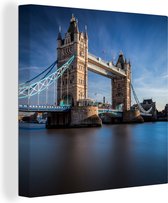 Canvas Schilderij Tower Bridge - Theems - Londen - 20x20 cm - Wanddecoratie