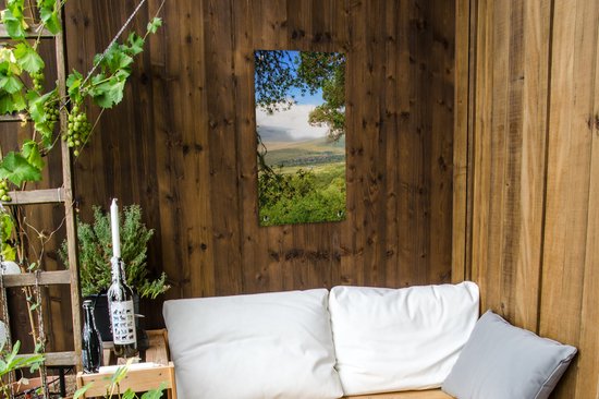 Affiche de jardin Vue sur la vallée d'Olmoti dans le cratère du Ngorongoro - 40x80 cm - Décoration murale Outdoor - Affiche de jardin - Toile de jardin - Affiche de clôture - Peinture de jardin