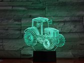Lampe Led 3D Avec Gravure - RVB 7 Couleurs - Tracteur