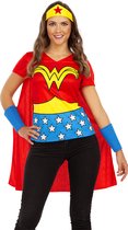 FUNIDELIA Wonder Woman Kostuum voor vrouwen - Superhelden Kostuum - Maat: L - Rood