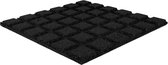 Dalles de terrasse  en caoutchouc noir - 50x50cm - Épaisseur: 2,5 cm - Set 4 pièces - 1m2