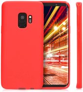 Siliconen Backcover Hoesje Samsung Galaxy S9 Rood - Telefoonhoesje - Smartphonehoesje - Zonder Screen Protector