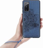 Backcover Fashion Mini Wallet Hoesje Samsung Galaxy S20 FE Blauw - Telefoonhoesje - Smartphonehoesje- Zonder Screen Protector