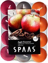 Spaas Geparfumeerde Waxinelichtjes - Apple Cinnamon - 24 Stuks