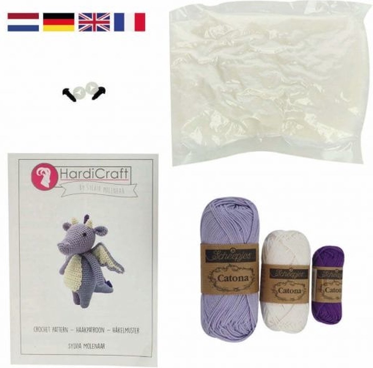 Hardicraft Syl Dragon Haakpakket - Haken - DIY - Voor Volwassenen - Knuffels - Haakpakketten — afbeelding 6