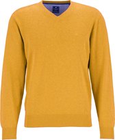 Redmond heren trui katoen - V-hals - geel -  Maat: XL