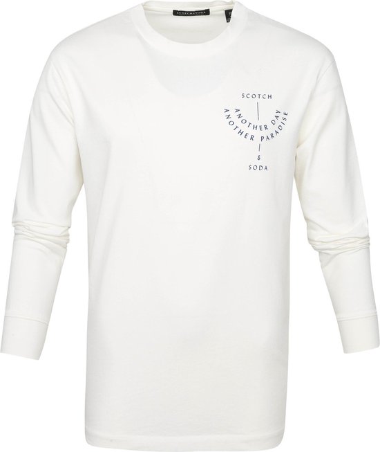 Scotch and Soda - T-shirt à manches longues Wit - S - Coupe moderne