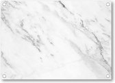 White Marble - Wit Marmer Patroon - Tuinposter 70x50 - Wanddecoratie - Minimalist