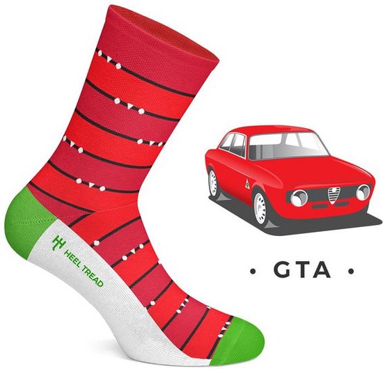Heel Tread GTA sokken - Alfa Romeo GTA sokken - klassieke sokken - fun sokken - Auto sokken - Maat 36-40