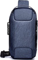 Vazur® Schoudertas Voor Fiets - Blauw - Crossbody Tas - Fietstas - Fietstassen - Waterdicht - Met USB Oplaadstation - Anti Diefstal