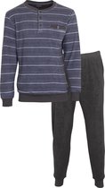 Paul Hopkins Badstof Heren Pyjama Blauw PHPYH2102A - Maten: S