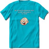 Zet de rollator maar vast klaar T-Shirt | Grappig Abraham 50 Jaar Verjaardag Kleding Cadeau | Dames – Heren - Blauw - 3XL