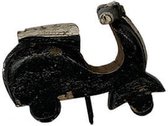 Beeld  - houten scooter - zwart hout  - decoratief - robuust  -  H15cm