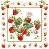 Ambiente - Fresh Strawberries - Papieren lunch servetten